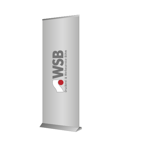 Roll-Up Deluxe | B 85 cm x H 153 - 200 cm | einseitig bedruckt